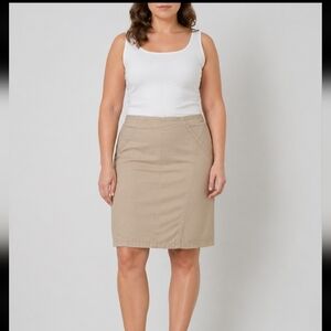 WORK TO WEEKEND 10 Tan Pencil Skirt